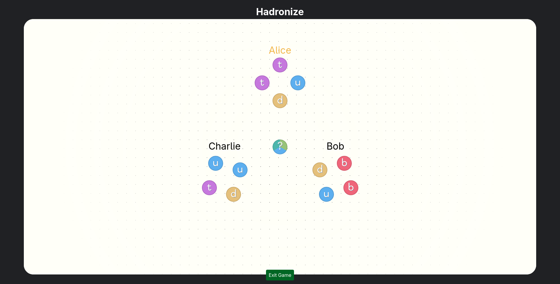 Hadronize being played on desktop
